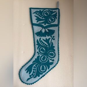 Retired Sandor Collection Hand Crafted Embroidered Christmas Stocking  21”